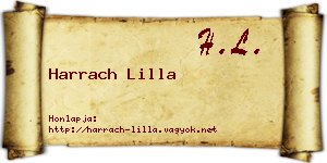 Harrach Lilla névjegykártya